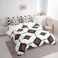 thumbnail image 4 of Manfei Western Bohemian Aztec 7pcs Bedding Comforter Set for Female, Vintage Mandala Triangle Queen Bedding Sets, White Brown Hippie Reversible Queen Sheet Sets, Microfiber Bedroom Decor, 4 of 8