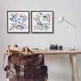thumbnail image 2 of Abstract Farmhouse Flowers and Leaves Botanical & Floral Painting Black Framed Art Print Wall Art, Set of 2, 2 of 8