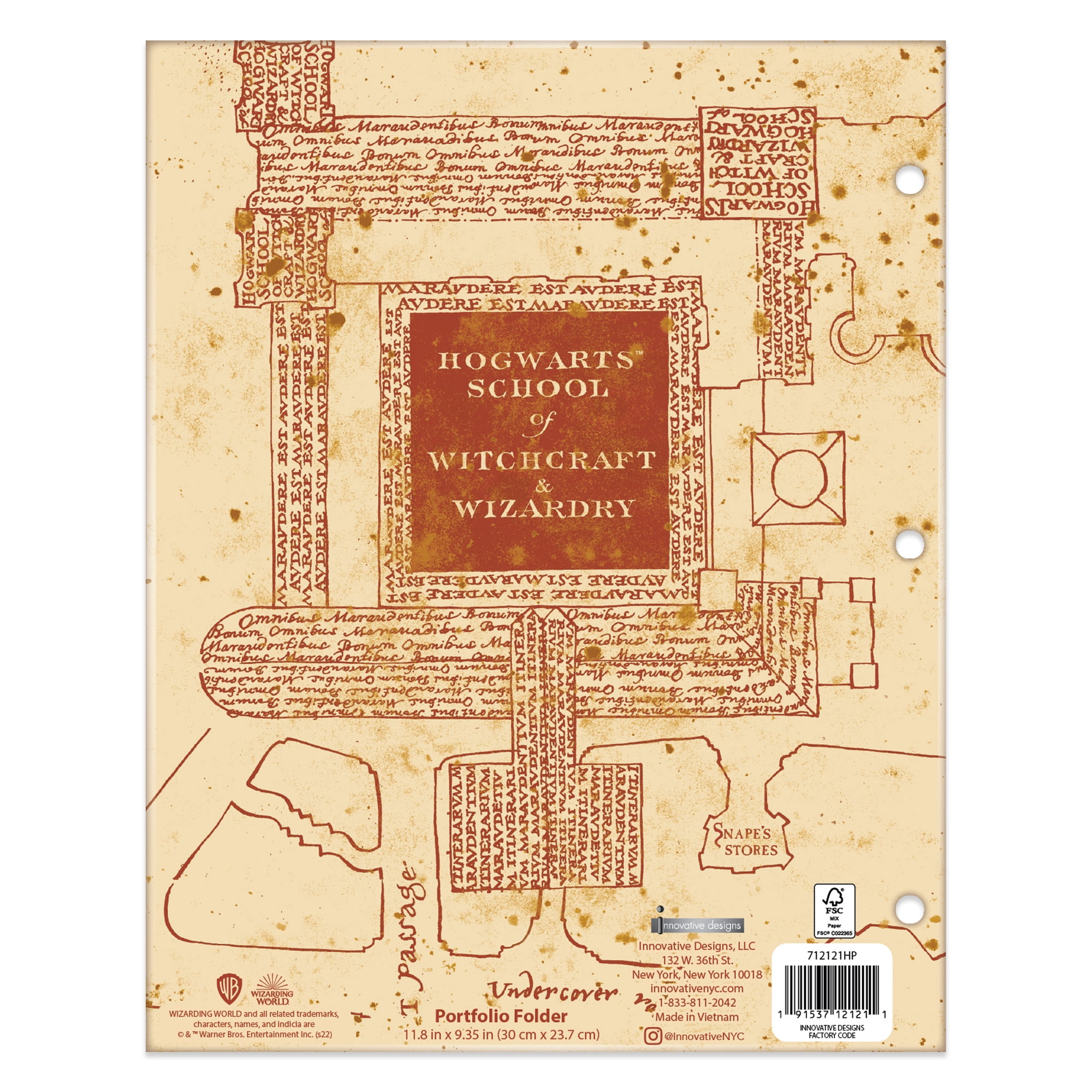 Warner Brothers Harry Potter 2-Pocket Paper Folder, 3-Hole Punched
