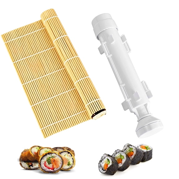 FIXPARTS Sushi Roll Maker,11.4'' Sushi Rice Mold for Crafting with Rice,Vegetables and Meat,White