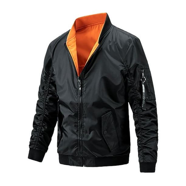 Chaquetas Para Hombres Chaqueta de Invierno Traje de Vuelo de Moda Mas Algodon Reversible Cuello Alto Abrigo Calido Odeerbi ODB175562 Walmart en linea