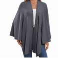 thumbnail image 4 of Women's Elegant Shawl Wraps Soft Open Front Poncho Sweater for Spring Fall Winter, 4 of 5