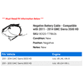 thumbnail image 2 of Negative Battery Cable - Compatible with 2011 - 2014 GMC Sierra 3500 HD 2012 2013, 2 of 2