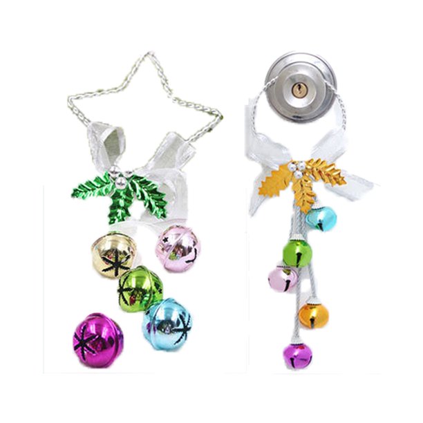 Paquete de cascabeles navideños y lazos para colgar en la puerta, adorno de pared para corona navideña Adepaton CPB-SSW115-3