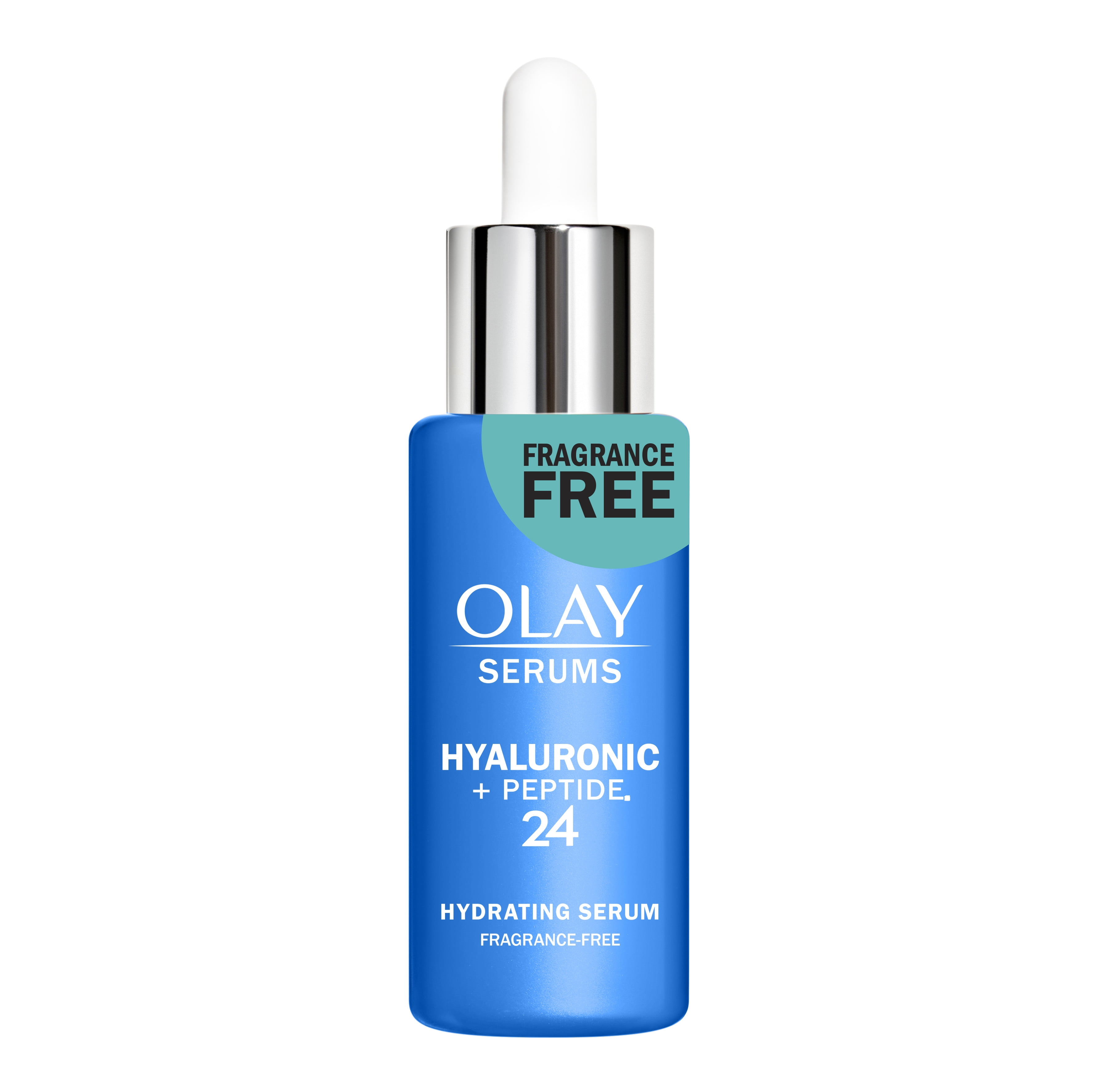Olay Hyaluronic + Peptide 24 Face Serum, Fragrance-Free, 1.3 oz
