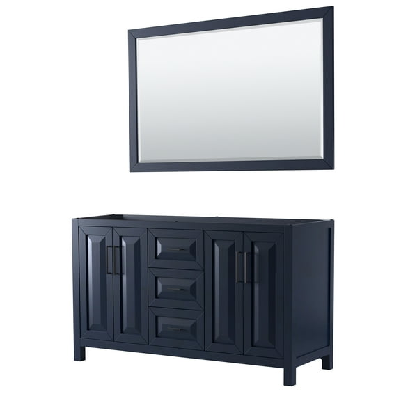 Wyndham Collection Wcv252560dcxsxxm58 Daria 59" Double Free Standing Vanity Cabinet - Dark