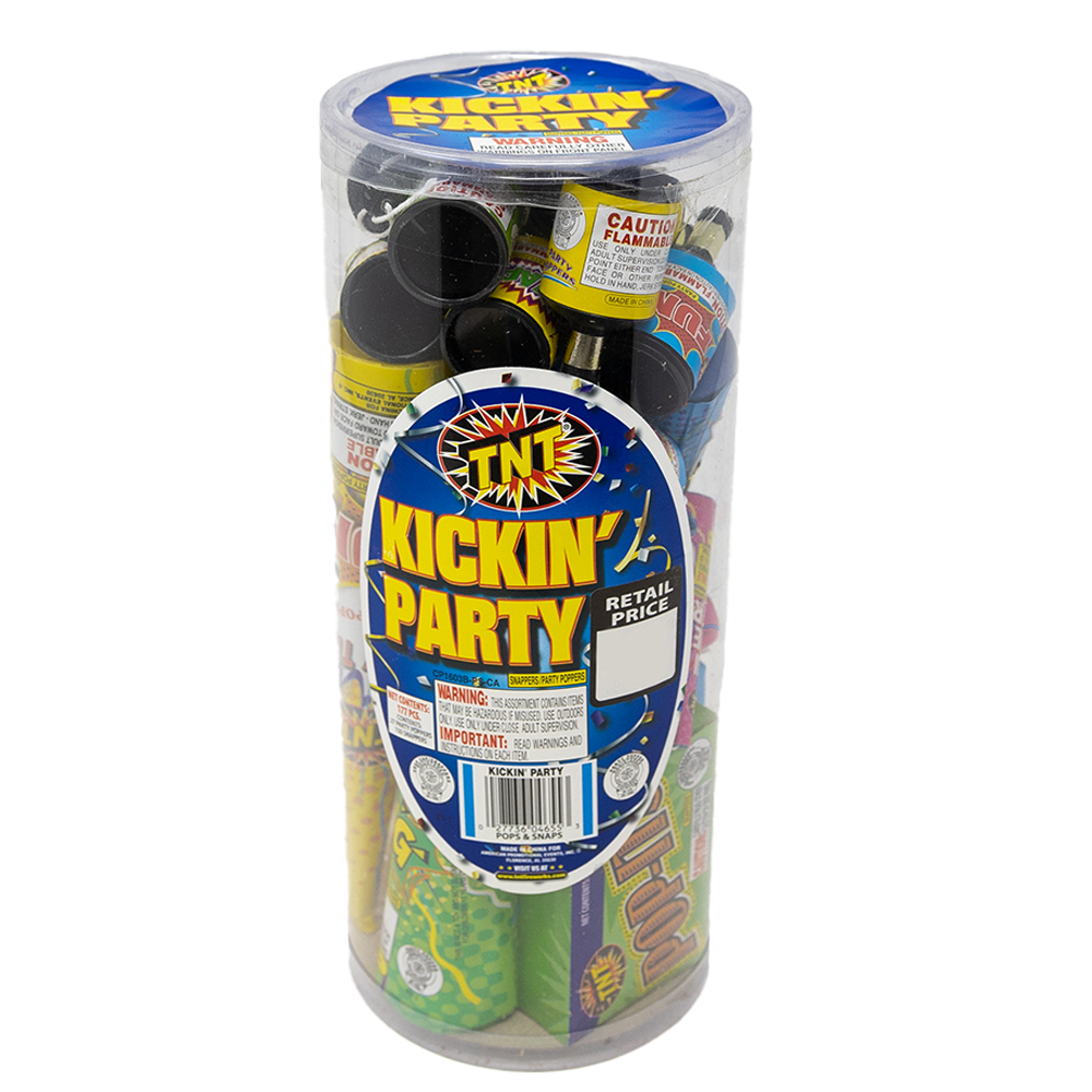 Kickin Party Tube, TNT Fireworks, Multicolor Party Poppers and Snaps, Any Occasion