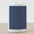 thumbnail image 3 of Anchor Ceramic Toothbrush Holder, Nordic Knitwear Theme Retro Scandinavian Winter Fashion Pattern Hipster Oceanic, Decorative Versatile Countertop for Bathroom, 4.5" X 2.7", Blue White, 3 of 4