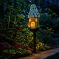 thumbnail image 1 of Solar Resin House Ground Mounted Lamp Outdoor Waterproof LED Lamp, 1 of 6