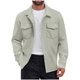 thumbnail image 2 of pstuiky Camisas de manga larga abrigadas para hombre, Camiseta de manga larga con botones y cuello vuelto de color liso para hombre camisetas de hombre s, 2 of 8