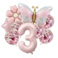 thumbnail image 4 of Butterfly Balloons 5th Birthday Decor for Girls Pink Butterfly Foil Balloons for Butterfly Themed Party Wedding Birthday Decors, 4 of 6