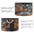 thumbnail image 3 of Round Toy Storage Basket Open Home Storage Bins Foldable Baskets for Toys, Laundry & Home Decor Christmas Street, 3 of 6