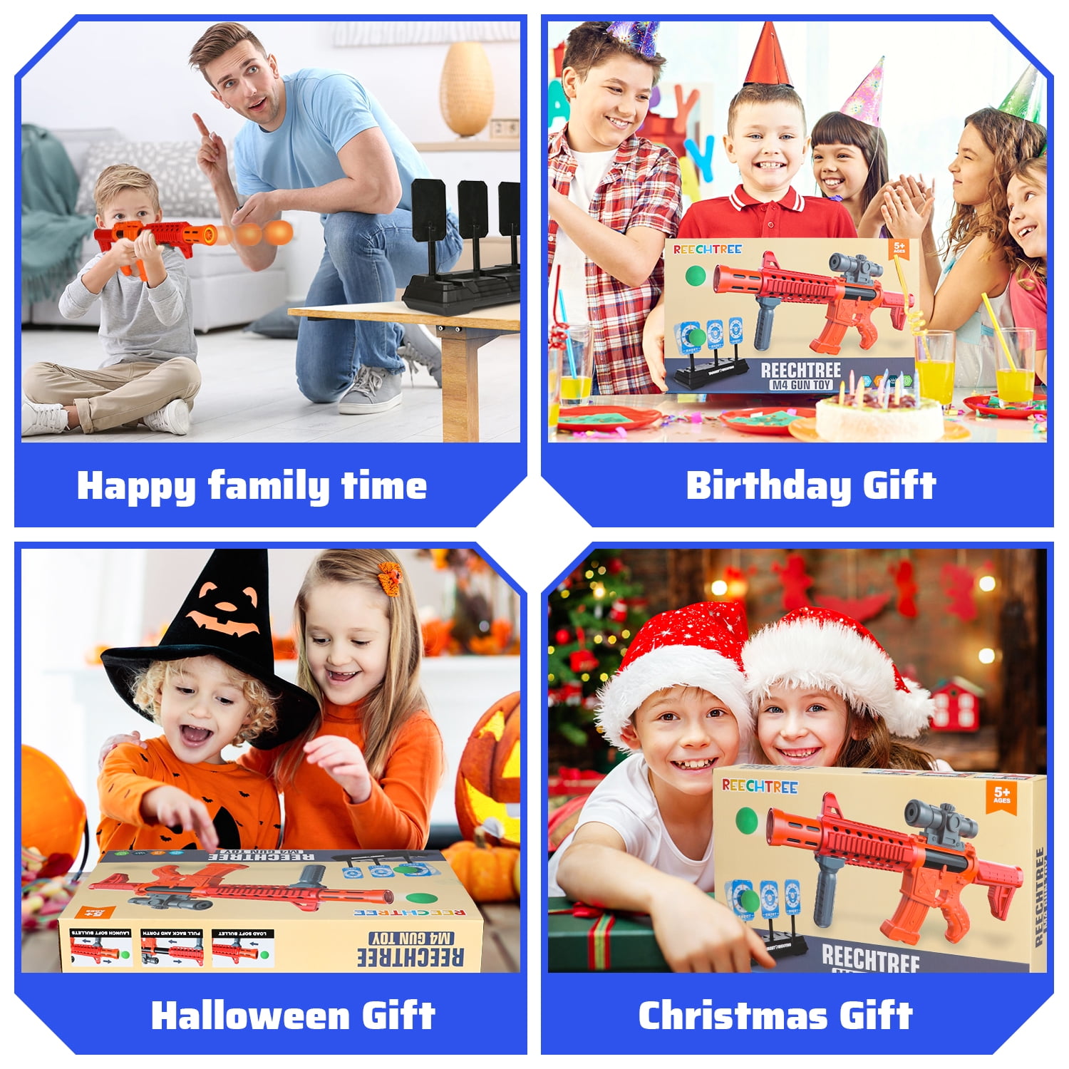 Huge Wave Digital Shooting Targets Set with Foam Dart Blaster, Electronic Scoring Auto Reset 3 Targets, Christmas Toys for Boys 8-10,Outdoor Shooting Game Toys for Kids Boys 5-7