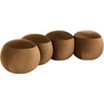 thumbnail image 3 of Meridian Furniture Apollo Saddle Velvet Bench, 3 of 10