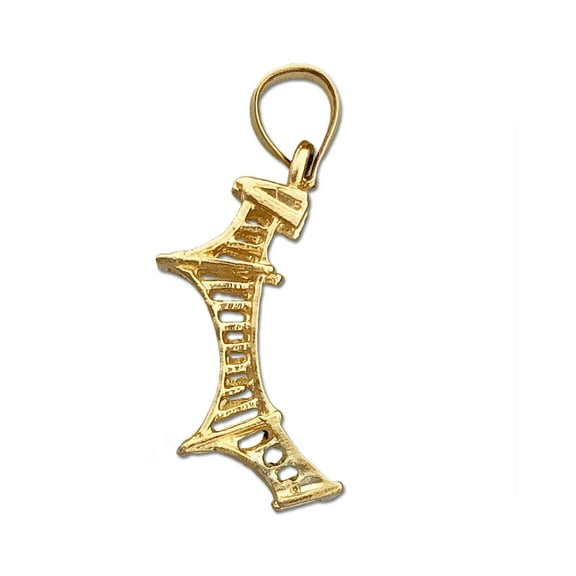 14K Gold 3D Mackinac Bridge Charm