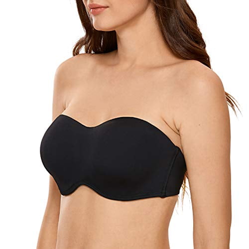 CASOLACE Womens Seamless Underwire Bandeau Minimizer Starpless Bras for Large Busts