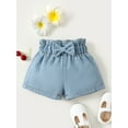 thumbnail image 3 of Kucnuzki Newborn Baby Girls Denim Shorts Elastic Waistband Bowknot Baby Girls Clothes Summer Blue 9-12 Months, 3 of 7