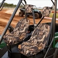 thumbnail image 2 of KUIFORTI Brown Camouflage UTV Seat Covers Seats Cover with Headrest Covers Polyester Full Protection Rhino UTV Accessories Compatible with Rhino 700 660 450 2004-2021, 2 of 7
