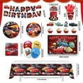 thumbnail image 7 of Car Birthday Decorations, Car Party Supplies Party Tableware Set - Lightning Mcqueen Birthday Party Plates Tablecloths Cake Topper Balloons Napkins Banners etc for  Lightning Mcqueen Birthday Party, 7 of 7