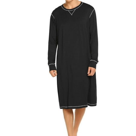 

Men Solid Color Pyjama Long Sleeve Round Neck Nightclothes Casual Style Sleepwear