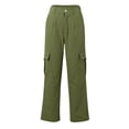thumbnail image 4 of Womens Daily Casual Solid Sweat Pants Women Casual Plus Size Color 4 Pockets Elastic Womens Pants Casual Small Waist Pants Long Trousers Sweat Pants Women Casual Set Cargo Pants, 4 of 5