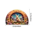 thumbnail image 3 of Uuiauoio Half Round Door Mat Easter Holiday Egg Rabbit Half Moon Rug Washable Half Circle Area Rugs Indoor Entrance Non Slip Semi Circle Bathroom Rugs Floor Carpet for Kithen Bedroom Decorative Gift, 3 of 6