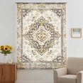 thumbnail image 3 of Beige Vintage Boho Sheer Curtains 72 Inches Long, Ethnic Tribal Geometric Abstract Light Filering Curtains, Breathable Simi Curtain Privacy Drapes for Living Room Bedroom Lightweight Window Treatment, 3 of 9