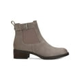 thumbnail image 3 of GENTLE SOULS KENNETH COLE Womens Gray Goring Buckle Accent Cushioned Best Buckle Chelsea Round Toe Block Heel Zip-Up Leather Booties 10 M, 3 of 4