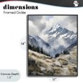 thumbnail image 4 of Stupell Industries Traditional Snow Caps Mountain Peaks Black Framed Giclee Art, 11 x 14, by Franklyn Gregory, 4 of 8