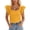 Yellow, variant on Lixiuxyad Women Basic Tee Women's Floral Print Short Sleeve Blouse Ruffle Hem Square Neck Tops Summer Fashion Casual Tunic Shirt For Ladies,Black