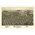 thumbnail image 2 of Fowler 18x13 Black Ornate Wood Framed with Double Matting Museum Art Print Titled - Meyersdale Pennsylvania - Fowler 1900, 2 of 4