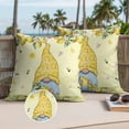 thumbnail image 2 of Yellow Lemon Gnome Outdoor Pillow Covers Pack of 2 Summer Fruit Pink Floral Leaves Waterproof Throw Pillow Covers Decorative Cushion Cases for Patio Garden Tent Balcony Couch 16x16 inch, 2 of 9