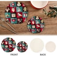 thumbnail image 4 of GZHJMY Christmas Pattern Trivets Pot Holders Set of 2, Hot Pads, Table Mats,Placemats Set for Cooking and Baking, Cotton Braided Hot Pads, 7.09"+9.45", 4 of 7