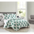 thumbnail image 2 of Chic Home Breana 3 Piece Quilt Set Floral Medallion Print Design Bedding - Pillow Shams Included, Queen, Taupe, 2 of 6