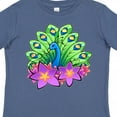 thumbnail image 4 of Inktastic Peacock and Flowers Boys or Girls Toddler T-Shirt, 4 of 5