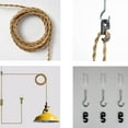 thumbnail image 3 of Claxy Yellow Plug in Pendant Light Barn Style Swag Hanging Lamp, 3 of 7