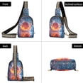 thumbnail image 3 of ALAZA Basketball Splash Fire Sling Bag for Women Men Waterproof Crossbody Chest Bags, 3 of 7