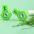 thumbnail image 6 of Onion Cutter Scallion Silk Knife Plum Blossom Onion Shredder Stainless Steel Spring Onion Shredder for Kitchen Decorative, Plate Assist Tool, 2.68x1.97 Inch,Green, 6 of 8