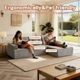 thumbnail image 4 of LiviNest Modular Sectional Sofa: Frameless L-Shape Corduroy Couch - No Assembly Reconfigurable Furniture for Small Apartments & Creative Living Spaces, 4 of 6