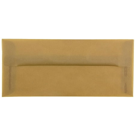UPC: 0639713260625 | JAM® #10 Business Envelope  4 1/8  x 9 1/2   Earth Brown Translucent Vellum  25/pack