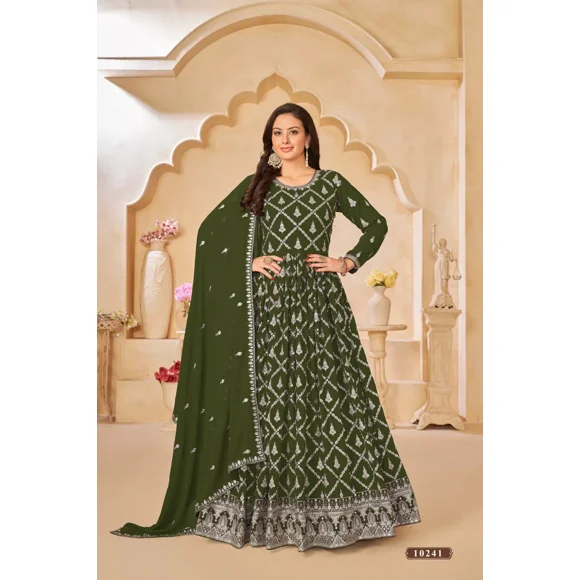Custom Made Party Wear Anarkali Gown Women Designer Salwar Kameez Indian Pakistani Dress