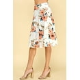 thumbnail image 2 of Made by Johnny Women's Lightweight Fold Over Flared Midi Skirt XXL WHITE_FLORAL, 2 of 6