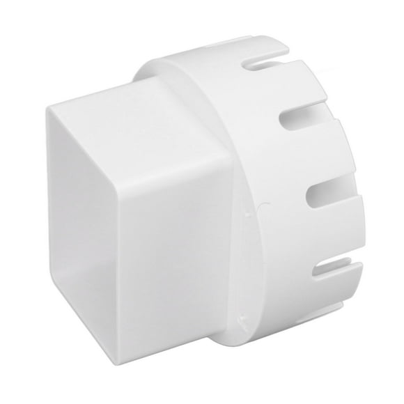 Adaptador de bajante Adaptador de drenaje de plástico Conector convertidor de bajante de repuesto con tornillos Blanco L 3x4 pulgadas