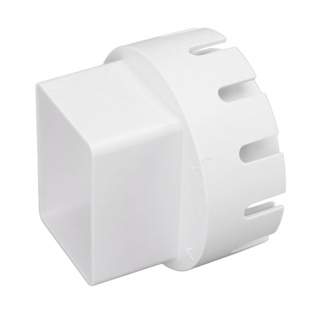 Adaptador de bajante Adaptador de drenaje de plástico Conector convertidor de bajante de repuesto con tornillos Blanco L 3x4 pulgadas