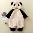 thumbnail image 4 of Newborn Furry Onesie Baby Fuzzy Suit Costume Outfits Adorable Cartoon Hoodies Unisex, 4 of 8