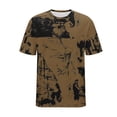 thumbnail image 6 of Men's Graphic Oversized T-Shirt Cotton Crew Neck Short Sleeve Tee Soft Stretch Casual Printed Top Big and Tall Size 5XL Khaki, 6 of 6