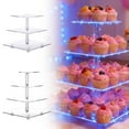 thumbnail image 5 of 2026 NEW 4 Tier Cupcake Stand Acrylic Tower Display with LED Light Holder Dessert Tree Tower for Birthday Cady Bar Decor Weddings, Parties Events, Party Cake Display and Decoration (Blue), 5 of 5