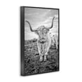 thumbnail image 3 of Stupell Industries Farmhouse Longhorn Calf Family Black Framed Giclee Art, 12 x 18, by Jasper Huish, 3 of 8
