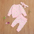 thumbnail image 3 of Newborn Infant Baby Girl Clothes Set Long Sleeve Sweatshirts Tops Pants Outfits Clothing Gifts, 3 of 6