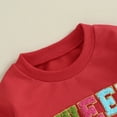 thumbnail image 5 of Bagilaanoe Toddler Baby Girl Valentine's Day Sweatshirt Long Sleeve Letter Embroidery Pullover 6M 12M 18M 24M 3T 4T Kids Spring Loose Tee Tops, 5 of 8